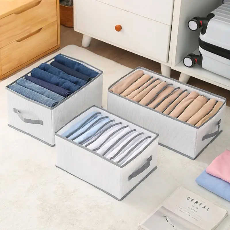 

7/9/12 Grids Drawer Organizers Trousers Clothes Storage Box Organizer Wardrobe Organizer T-shirt Pants Compartment Storage Box