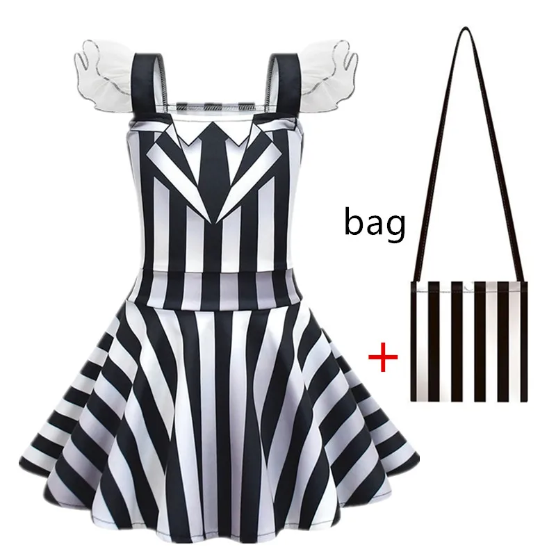 Детский костюм B-Beetlejuice для девочек на Хэллоуин косплея Underworld Mage BBeetleJuiceS детское