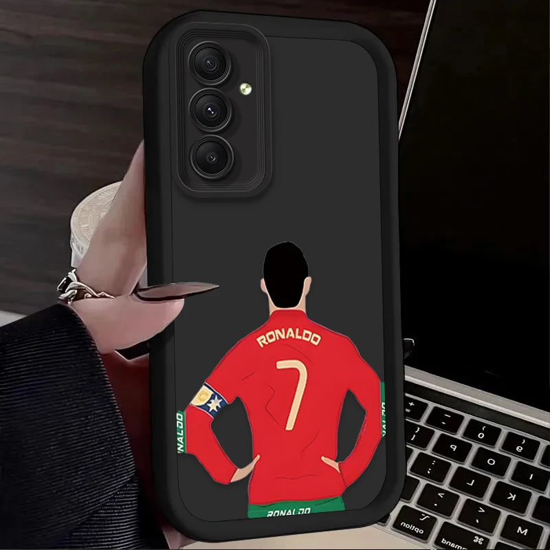 Чехол с футбольным номером 7 10 для Samsung Galaxy A55 A35 A25 A15 A05 A05S 5G A24 A13 A23 A12 A22 A32 A52 A52S A71 A72 A51