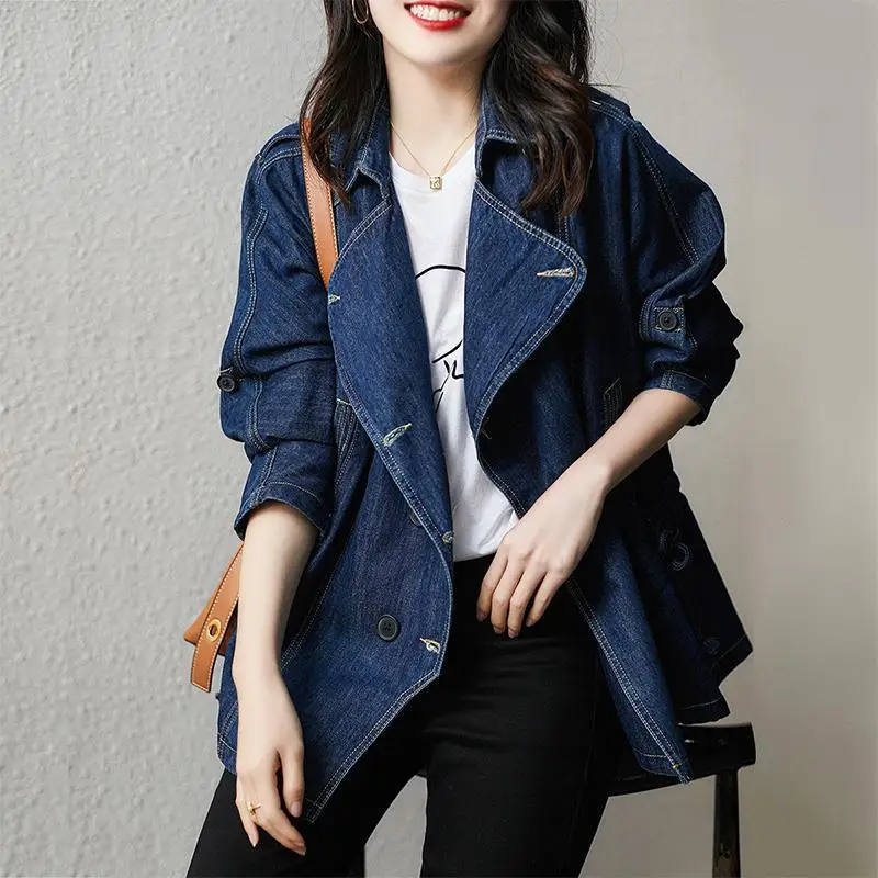 

Модная Свободная Повседневная джинсовая куртка VANOVICH в корейском и японском стиле, новинка 2022 года, для весны и осени