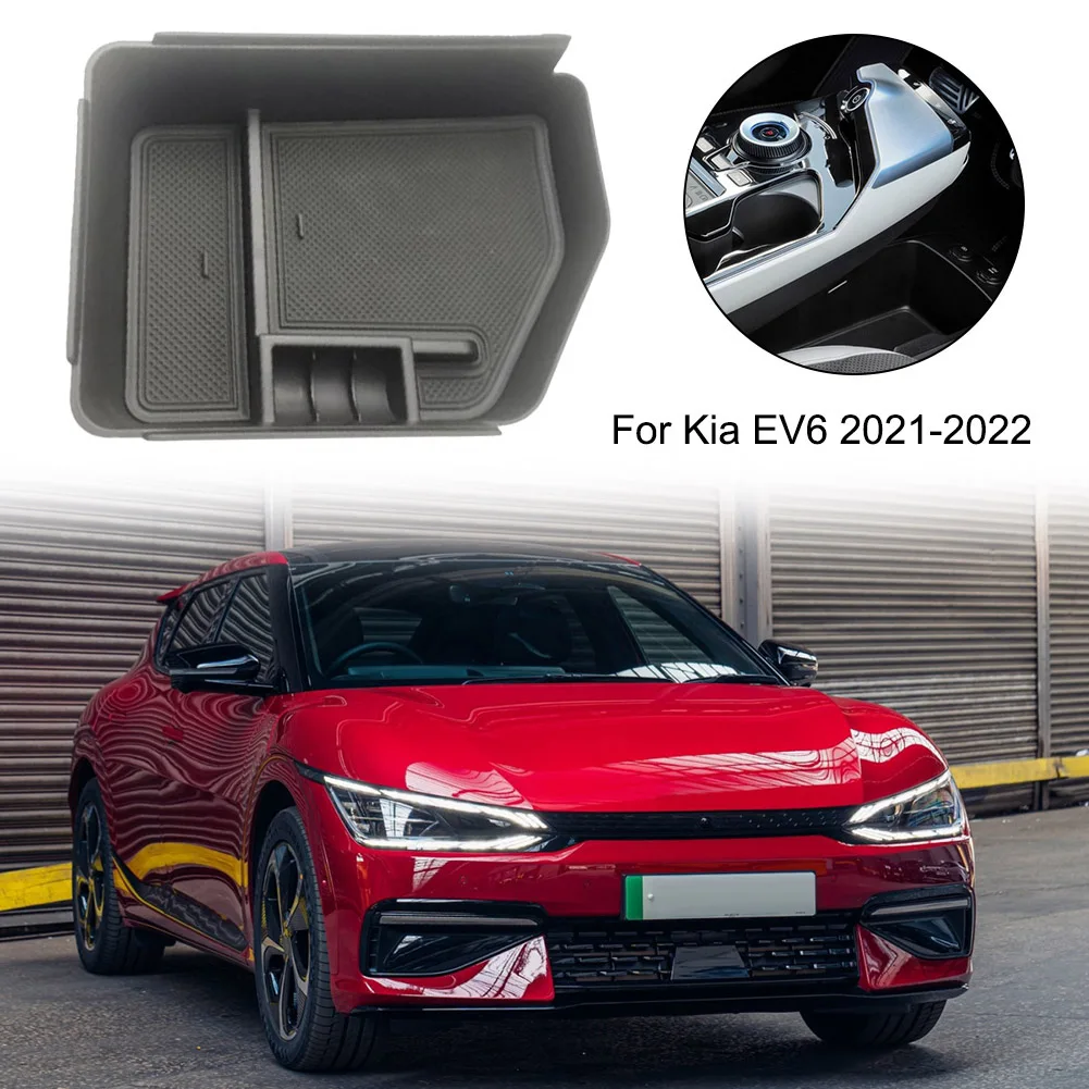 

Car Armrest Storage Box For 21-22 Kia Ev6 Central Armrest Box EV6 Modified Interior Storage Box Storage Stowing Tidying