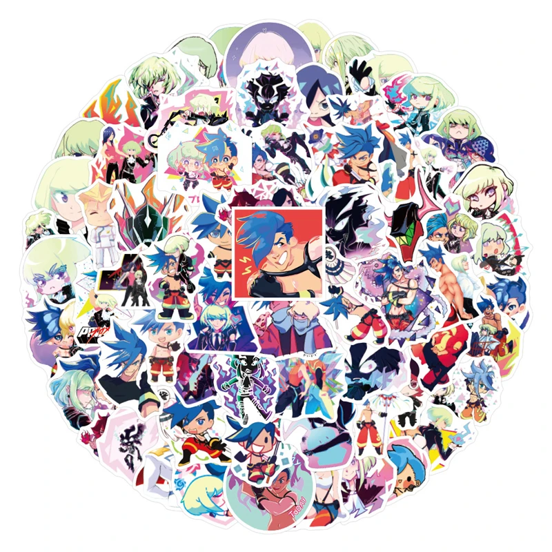 

Bandai Cartoon Anime Kawaii PROMARE Stickers for Laptop Suitcase Stationery Waterproof Decals Album Graffiti Kids Toys Gifts