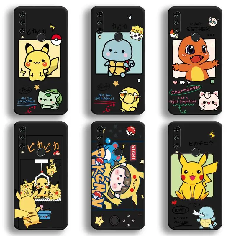 

Cartoon Pokemon Pikachu pocket monster Phone Case For Huawei Y6P Y8S Y8P Y5II Y5 Y6 2019 P Smart Prime Pro
