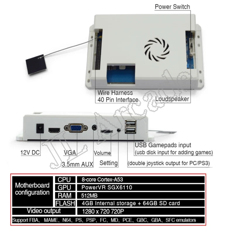 Аркадная коробка Pandora 3D 10000 в 1 WiFi ретро аркадные игры печатная плата 250 * + 9750 2D HD VGA