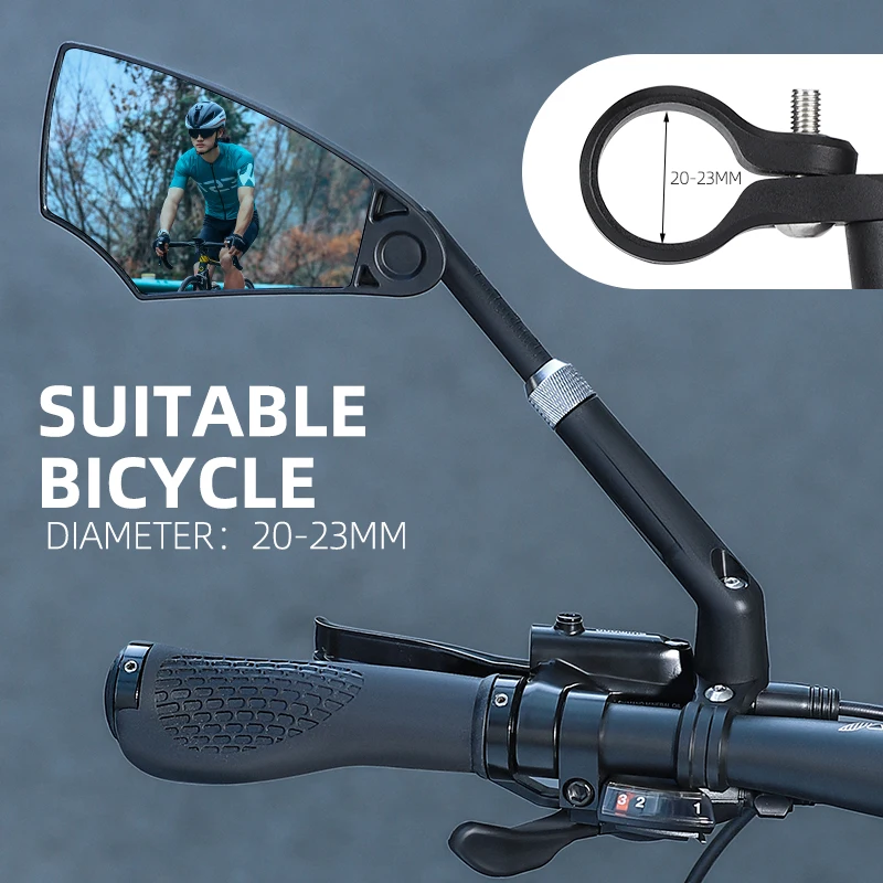 

1pc Bike Handlebar Mirror Cycling Rear View Mirror 360 Degree Rotating Rearview Handlebar for Scooter Bicycle Left Right Mirror