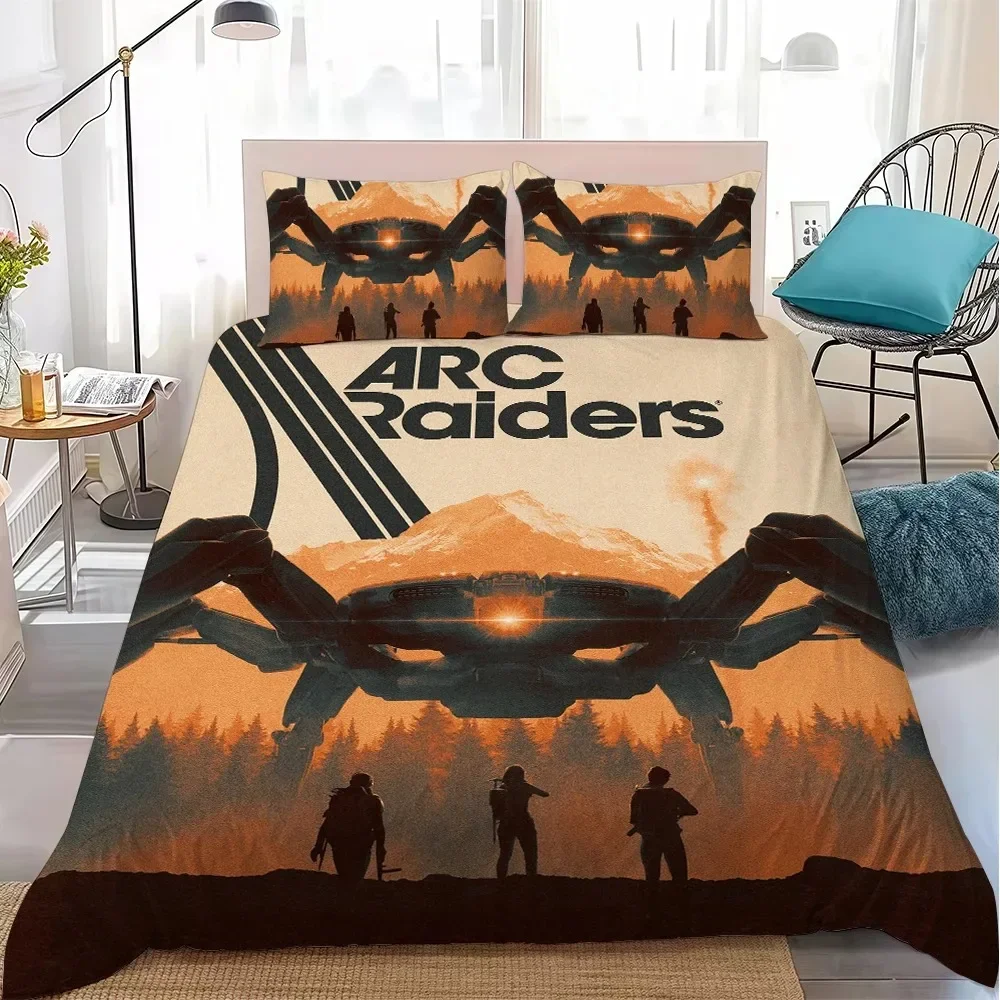 Фото Комплект постельного белья с аниме-принтом A-ArcS-ES R-RaiderS-ES: пододеяльник, наволочки, одинарный/двуспальный/королевский размер, большой размер, подарок для взрослых и детей, для спальни №5