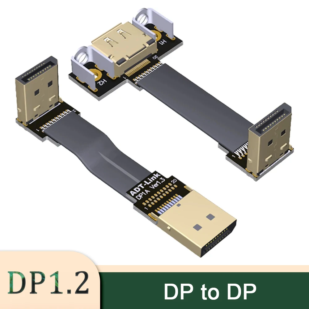 

Ultra FHD DisplayPort FPV кабель DP 4K 60 Гц 1,2 версия угловой вверх вниз адаптер FPC порт дисплея лента плоский шаг 3 см-3 м