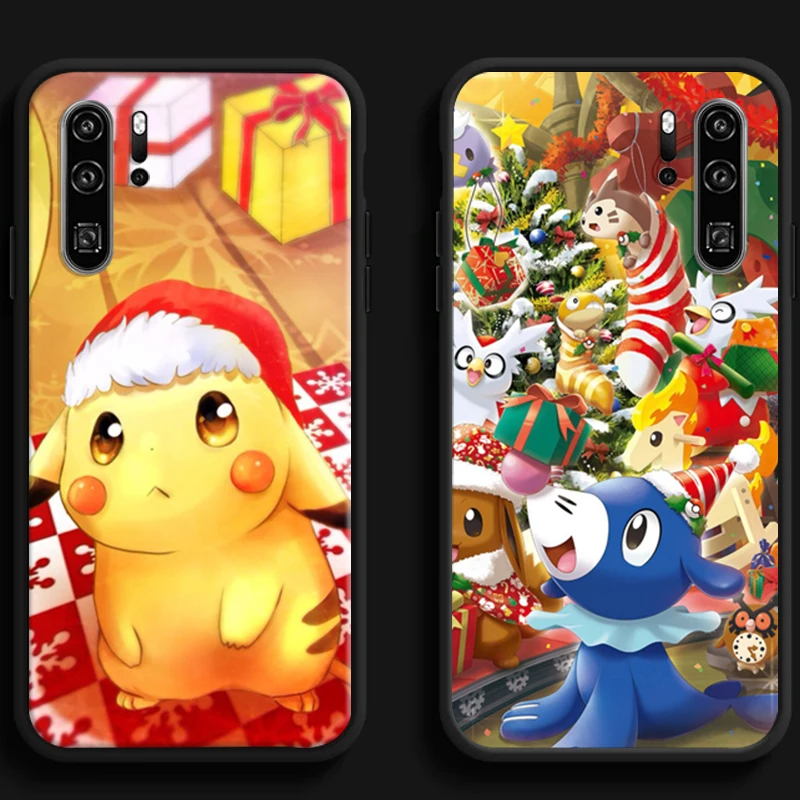 

Pokémon Christmas Phone Cases For Huawei Honor P40 P30 Pro P30 Pro Honor 8X V9 10i 10X Lite 9A 9 10 Lite Soft TPU Back Cover