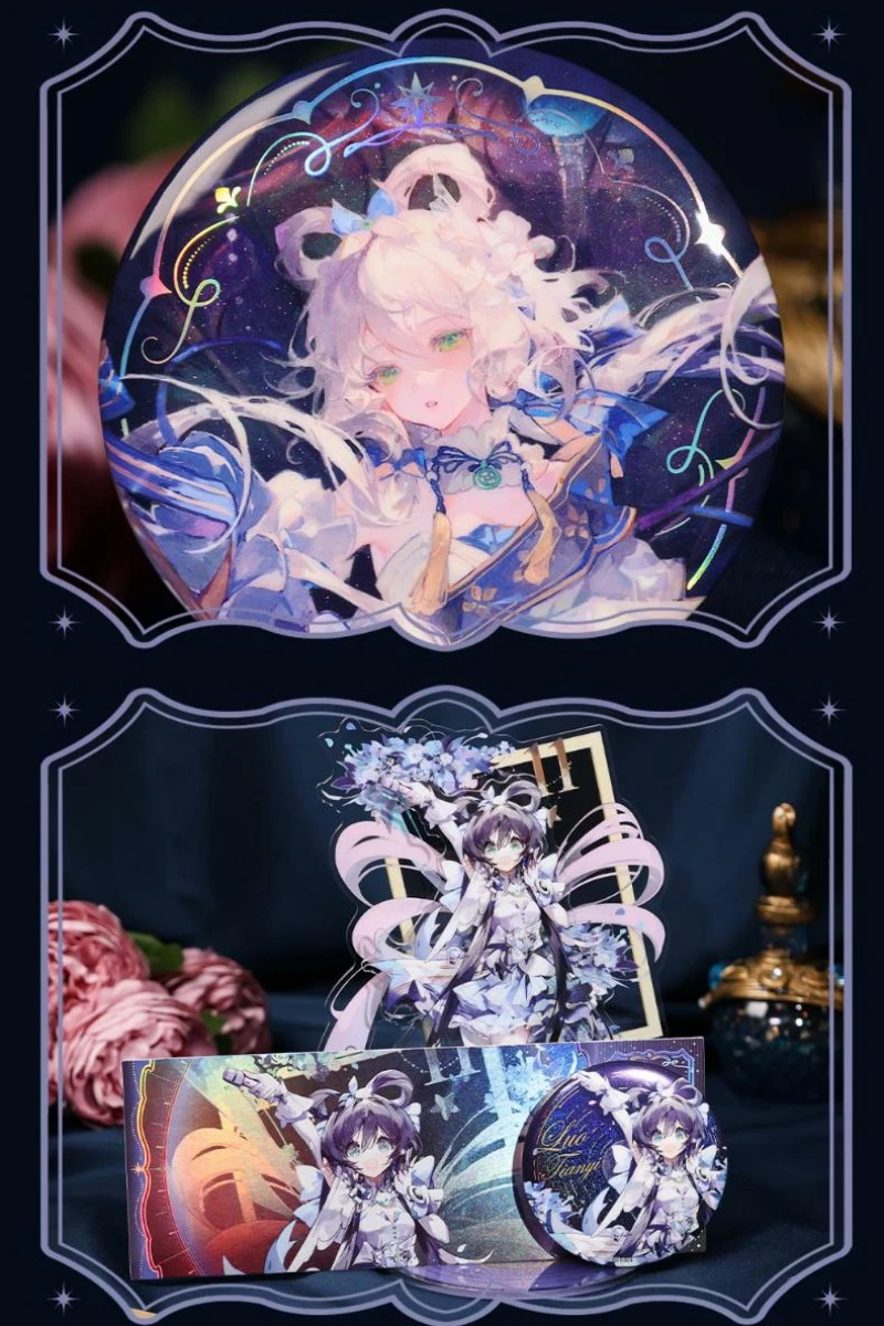 Значок Luo Tianyi анимационный периферический милый мультяшный стоячий лазерный