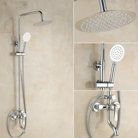wall mount chrome bathroom shower faucet hand shower sprayertub spout mixer tap