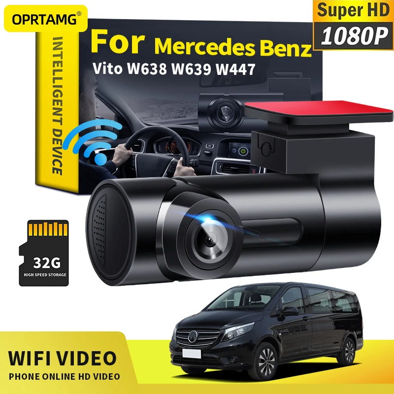 

OPRTAMG Car Dashcam Car DVR MSC 1080P HD Camera WiFi dash cam draadloos For Mercedes Benz Vito W638 W639 W447 1994-2021 2022
