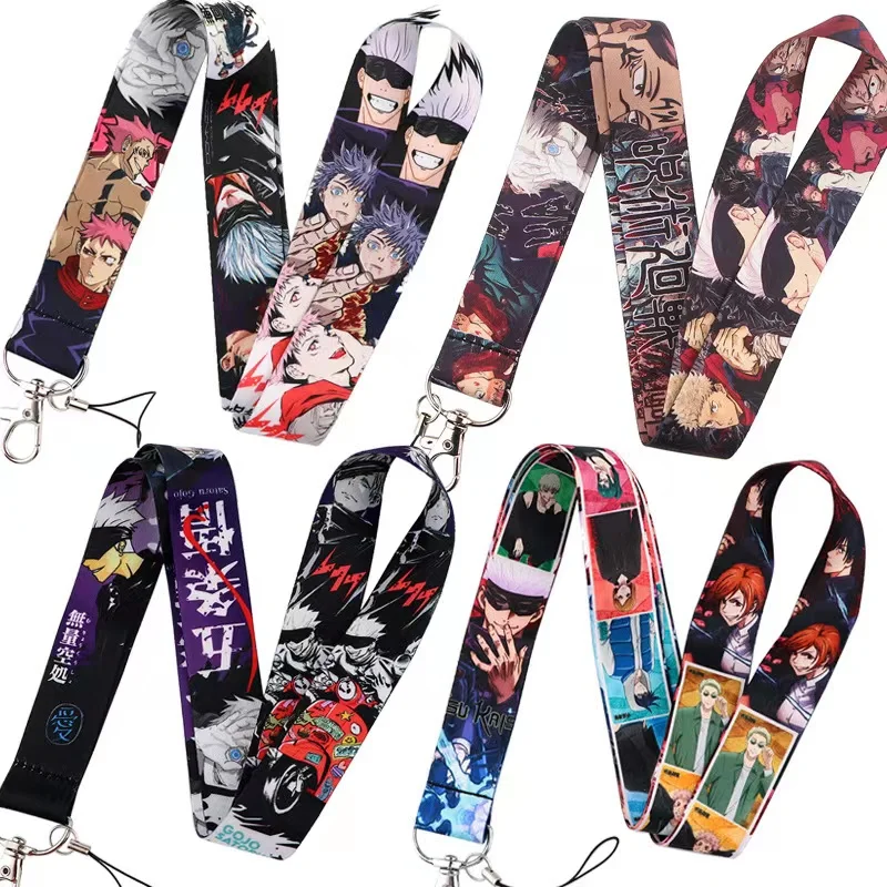 

Wholesale!!! Japanese Mantra Charm Neck Strap Phone Chain Rope for Mobile Work ID Card Badge Holder Cartoon Jewelry Gift