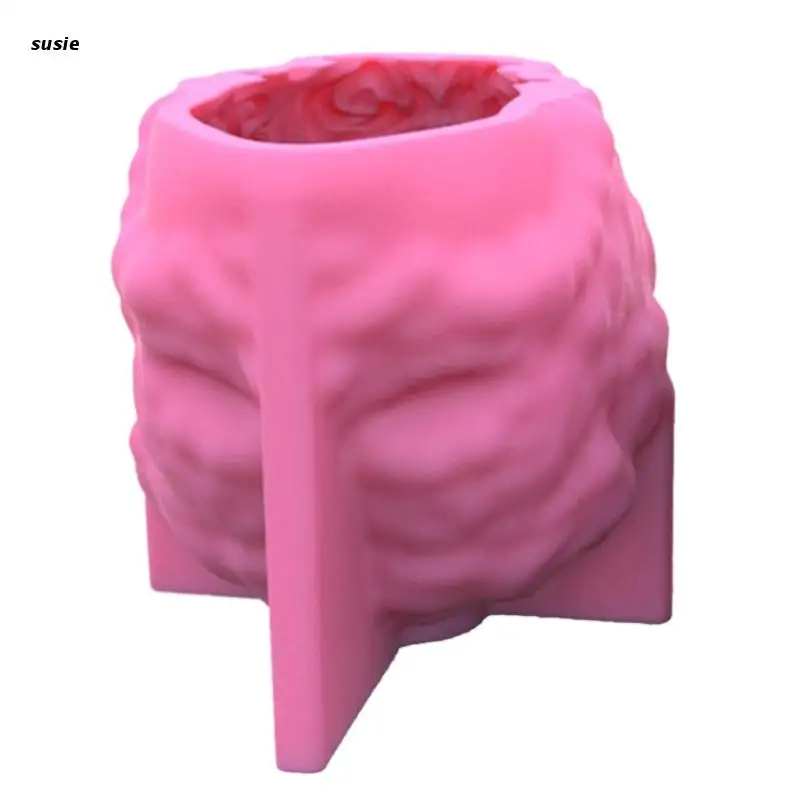 

X7YA Head Sculpture Candle Epoxy Silicone Mold Silicone Candle Mold Body Shape Mold