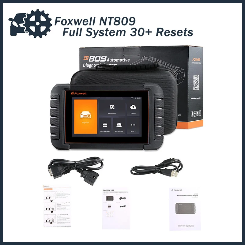 

Сканер Foxwell NT809 OBD2 с Bluetooth, двунаправленное управление, полное кодирование системы A/F TPMS ECU, 30 + сброс, автоматические диагностические инструменты