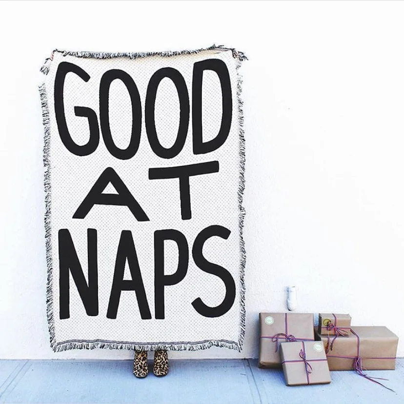 

Good At Naps Throw Blanket Background Wall Tapestry Sofa Covers Dust Cover Air Conditioning Bed Blankets Rugs Home Decor