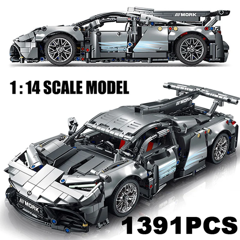 

1391PCS Technical Hypercar Super Racing Car Building Blocks High-tech Sportcars Bricks Model Vehicle Toys Kids Adult For Gift