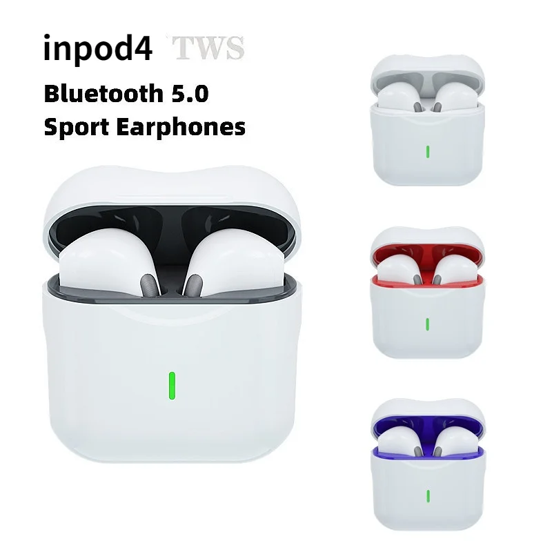 

Inpod4 TWS Wireless Bluetooth Headphones Touch Control Bluetooth Earphones Waterproof Microphones Music Pro 4 Wireless Earphones
