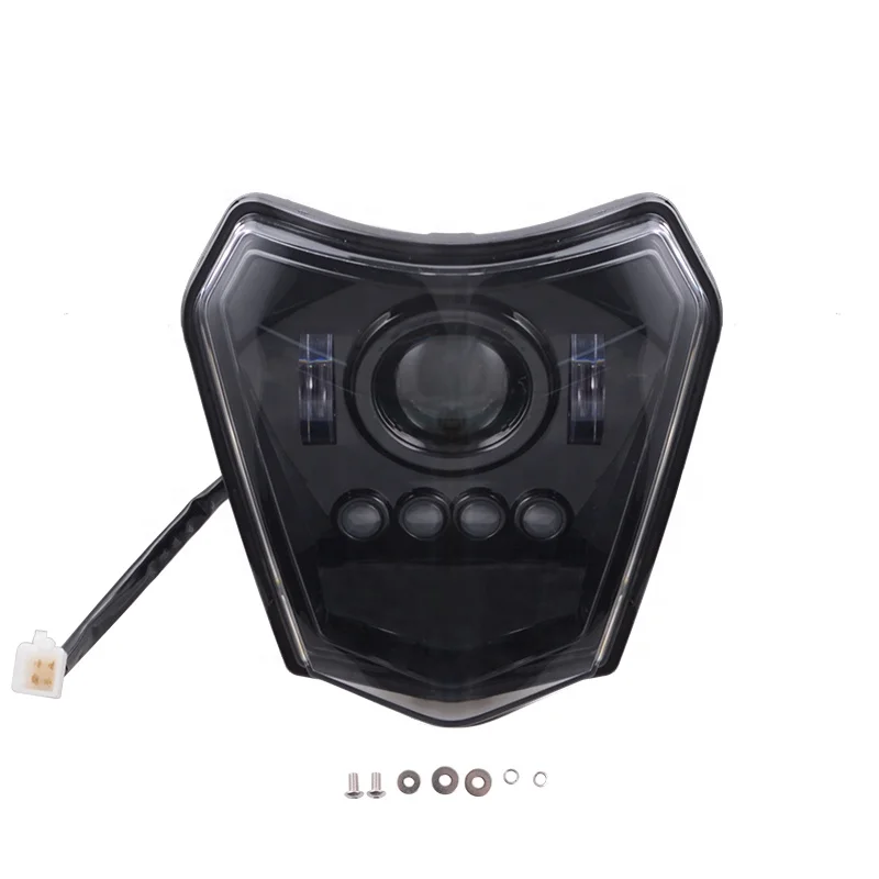 

black LED Headlight Front Lamp Assembly with Hi-low Beam DRL For KTM EXC XCW