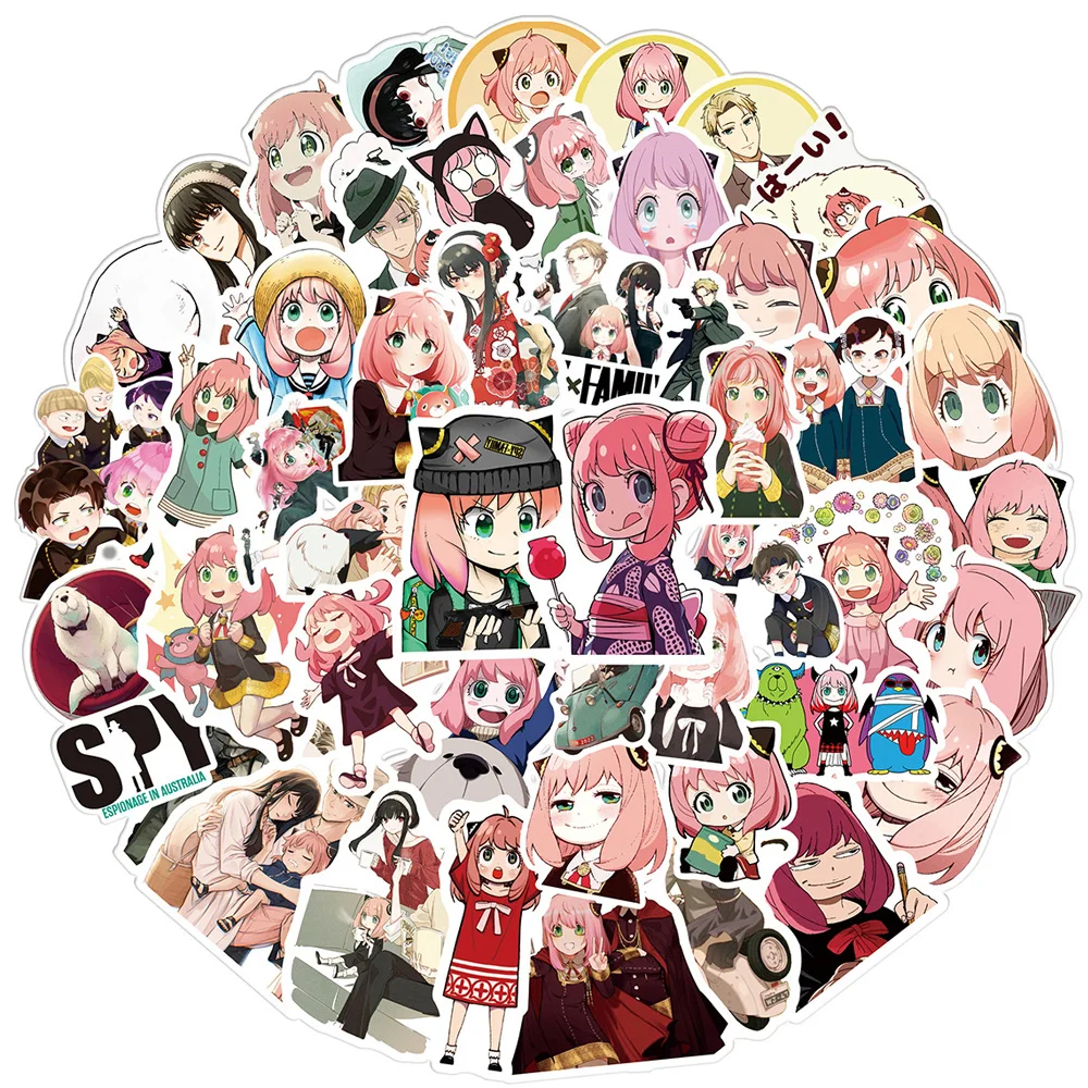 10/30/50/100 шт мультфильм шпион X семья аниме наклейки скейтборд ...?