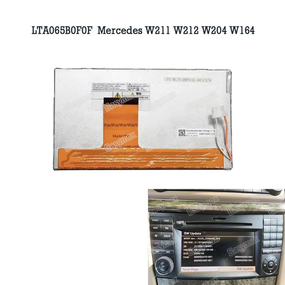 Автомобильный ЖК-дисплей на 2009-2013 годы Mercedes-Benz W211 W212 W204 W164 NTG2.5 NAVRADIO Ремонт LTA065B0F0F