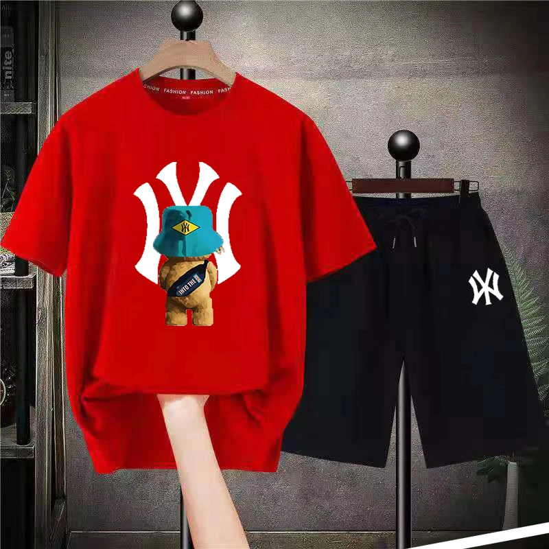 Bear Luxury Short Sets Cotton Mens Designer Clothes Oversized Women Comfy T-shirt Shorts Brand Outfit Fashion Hip Hop Streetwear