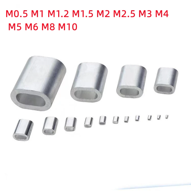 M0.5 M1.0 M1.2 M1.5 M2 M3- M12 Алюминиевый корпус Трос Наконечник Кабельные стяжки Алюминиевая обжимная втулка Овальный зажим Зажим для троса