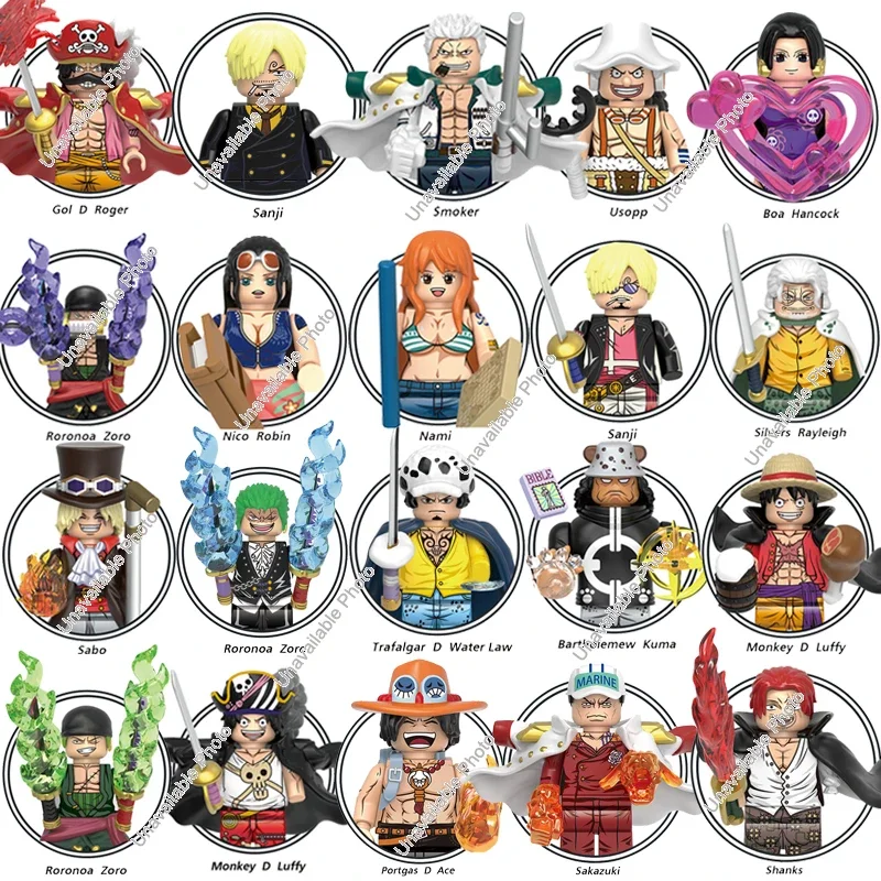 Горячие игрушки X0353 X0355 X0356 X0357 Строительные блоки Gol D Roger Monkey Luffy Roronoa Zoro Курильщик