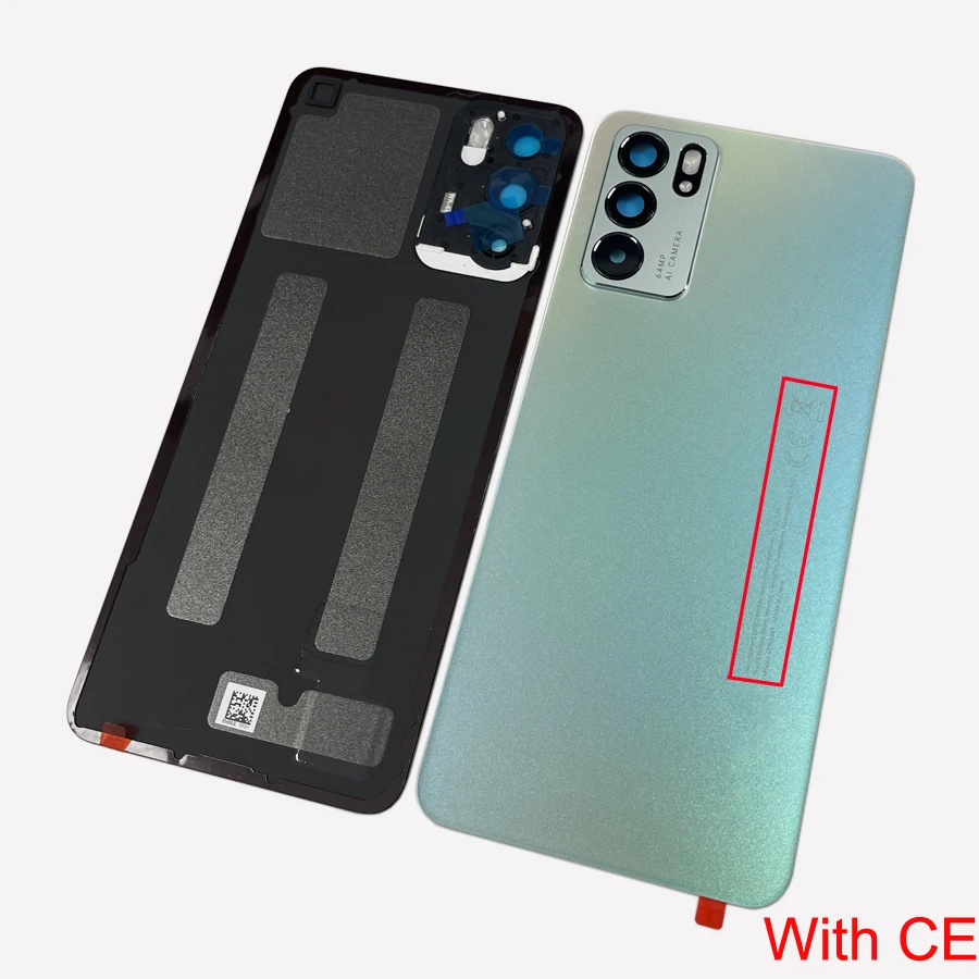 Заднее стекло A +++ для Oppo Reno6 5G задняя крышка батарейного отсека заднего Рено