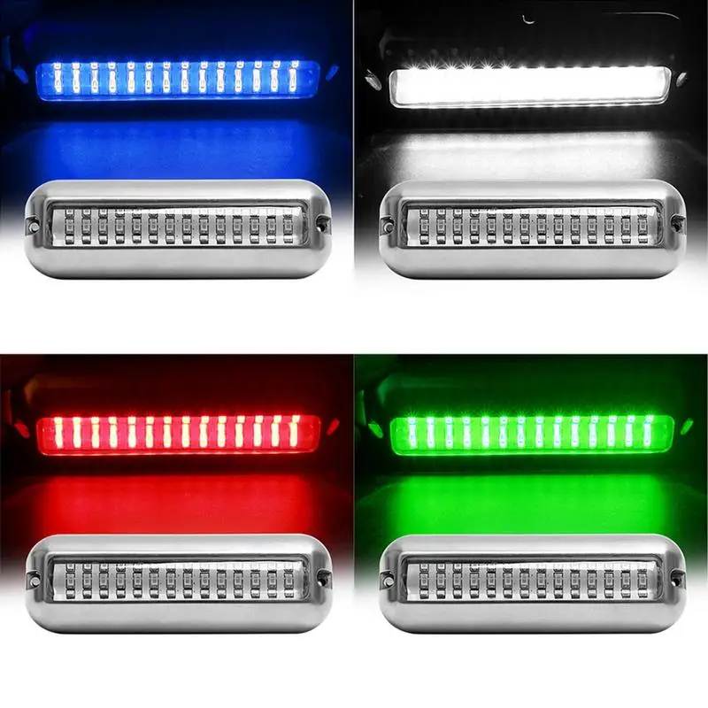 

1pc Boat Transom Light 10-30V Universal Stainless Steel Waterproof Marine Boat Yacht Underwater Pontoon Lamp 50W 42 LEDs