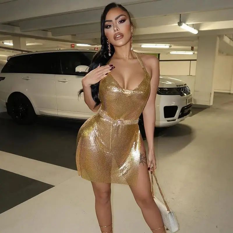 

Новинка, соблазнительное облегающее однотонное платье с открытой спиной и разрезом, белое платье, соблазнительное платье