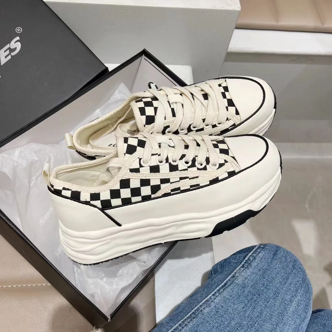 

Женские туфли с вулканизированной подошвой Forrest, стильные универсальные, на толстой подошве, Ретро стиль, дышащие, парусиновая обувь