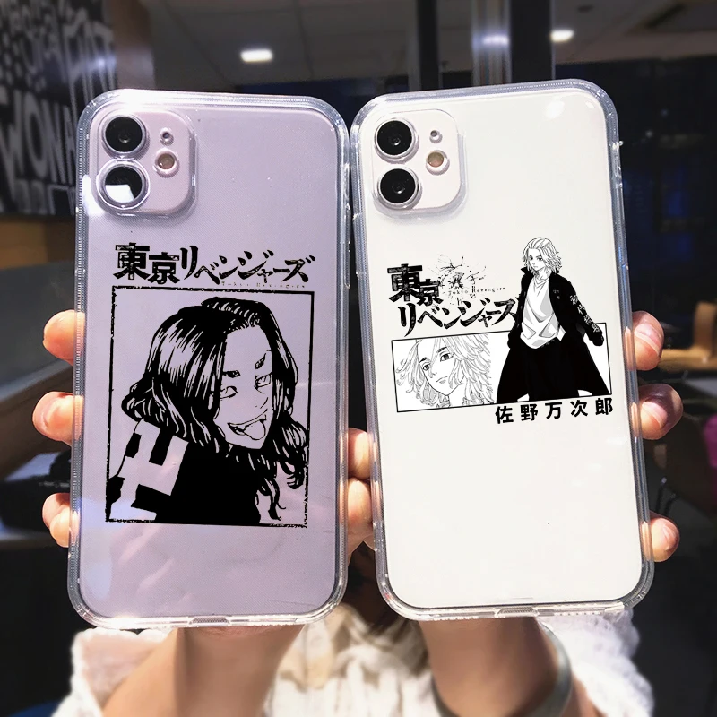 

Tokyo Revengers Manjiro Sano Anime Phone Case For iPhone 11 12 Pro MAX XR XS 7 13 X 8 6 Plus Transparent Soft TPU Cover Fundas