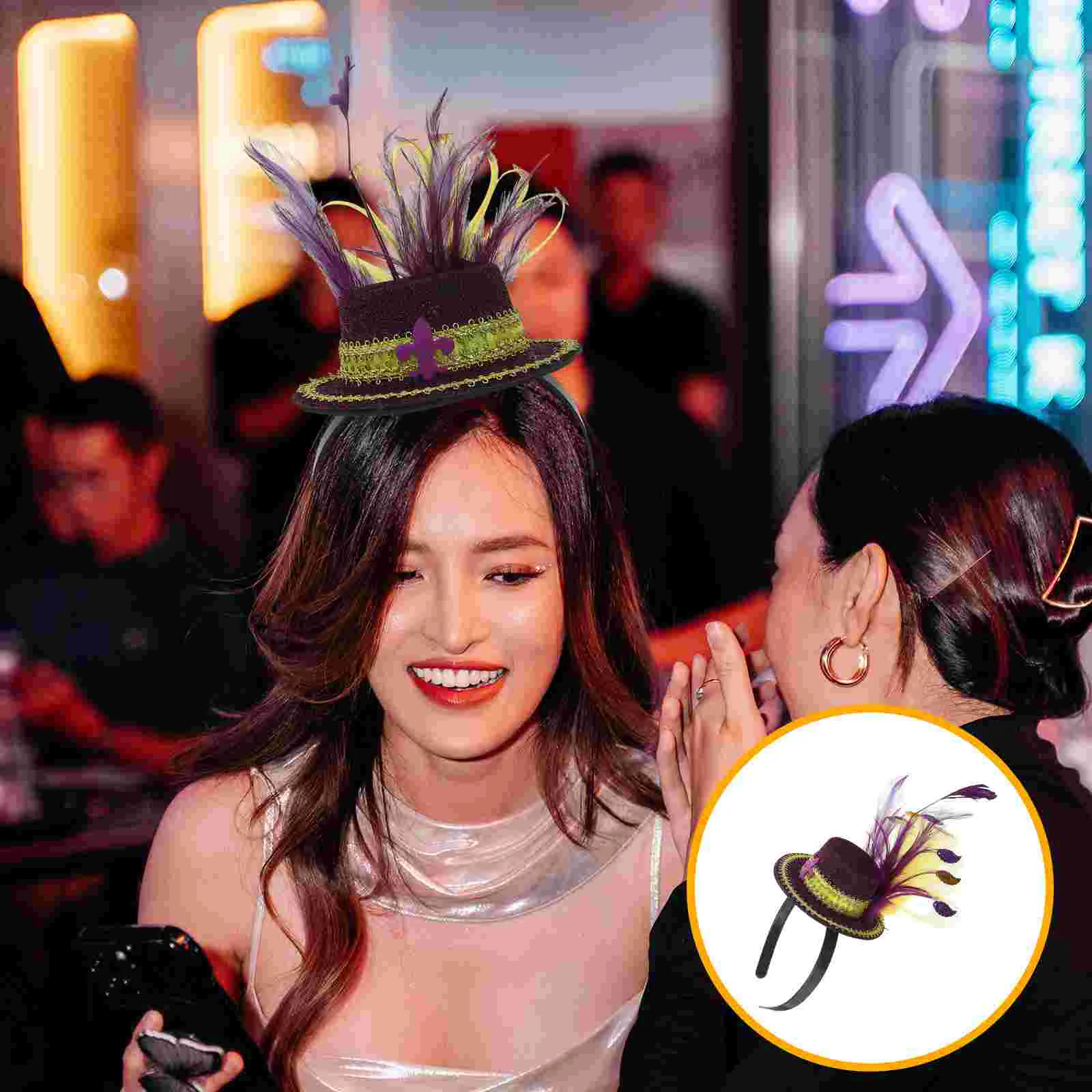 

Headband Party Supplies Top Hat Women Headpiece Halloween Accessories Fabric Carnival
