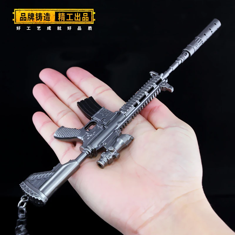 

20cm HK416 Assault Rifle M416 Metal Gun Weapon Miniatures 1/6 Soldier Doll Equipment Military Toys Boys Home Ornament Decoration