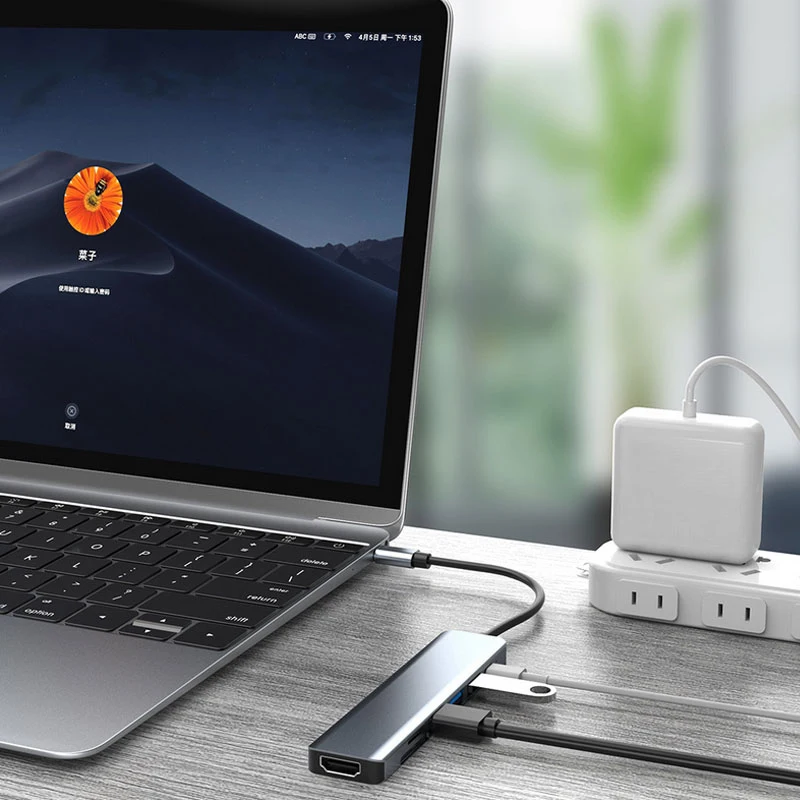 USB C HUB Type Splitter To HDMI 4K Thunderbolt 3 Docking Station Laptop Adapter With PD SD TF RJ45 For Macbook Air M1 iPad Pro |