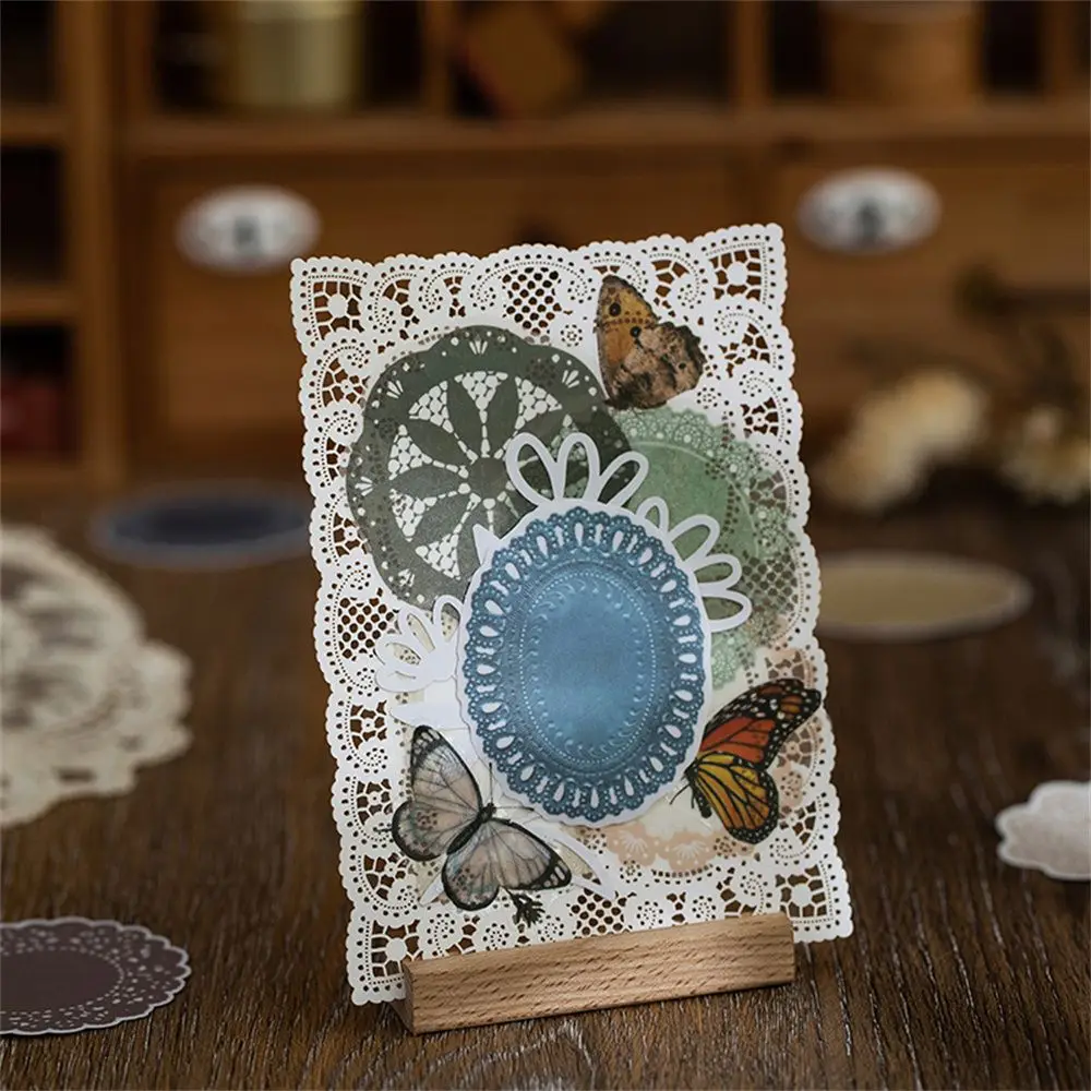 

30pcs Planner Journal Diary Stationery Album Vintage Scrapbooking Lace Sticker Label Decorative Stickers