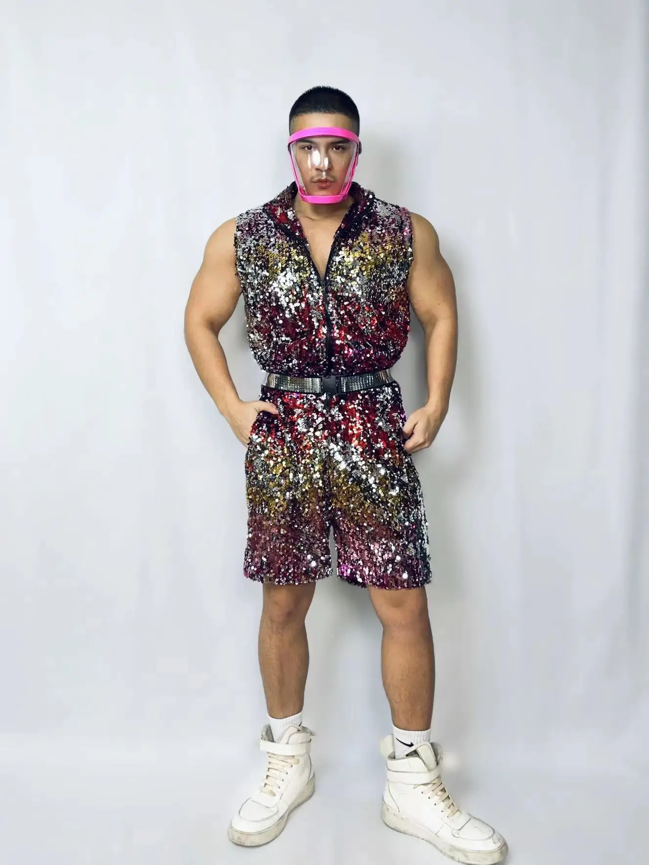 Комбинезон с блестками для танцев в стиле хип-хоп |