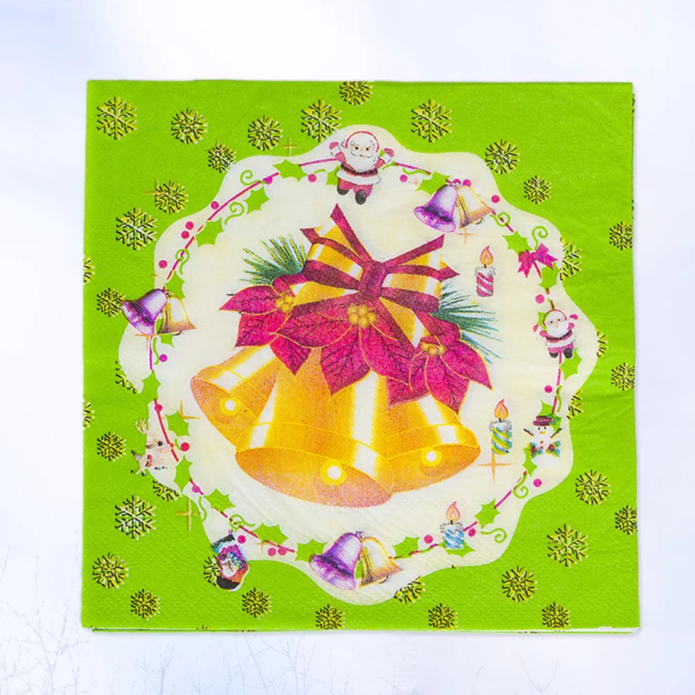 

40 Napkins Christmas Square Colorful Party Supplies Napkin Tissue Paper Towel