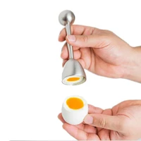 metal egg scissors egg topper cutter shell opener stainless steel boiled raw egg open creative kitchen tools set