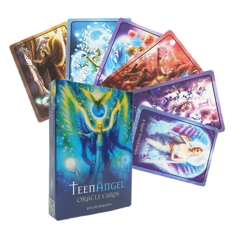 

Teen Angel Oracle Tarot Cards 40pcs Fortune Telling Deck Cards Fate Divination Cards Game Friends Family Party Board Game