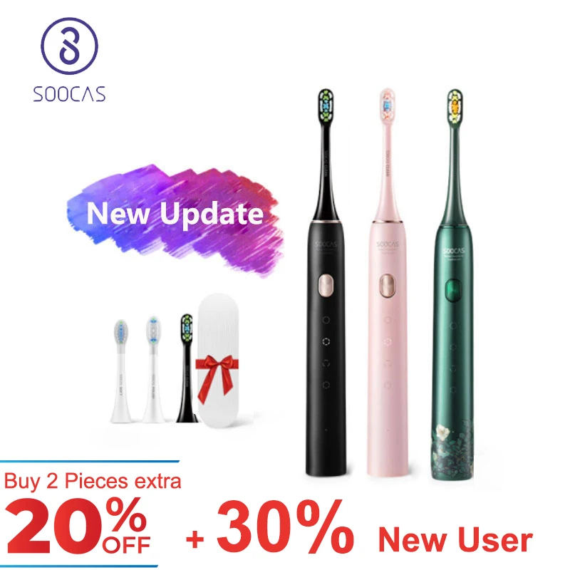 

Original Soocas Soocare Bluetooth Toothbrush X3U Upgraded Electric Sonic Smart Waterproof Wireless Charge Mi Home APP