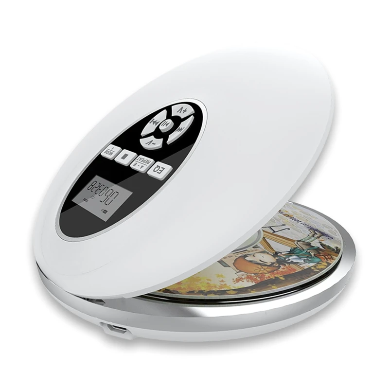 Круглый Стиль-CD-плеер портативная гарнитура HiFi музыка плеер-CD плеер Discman