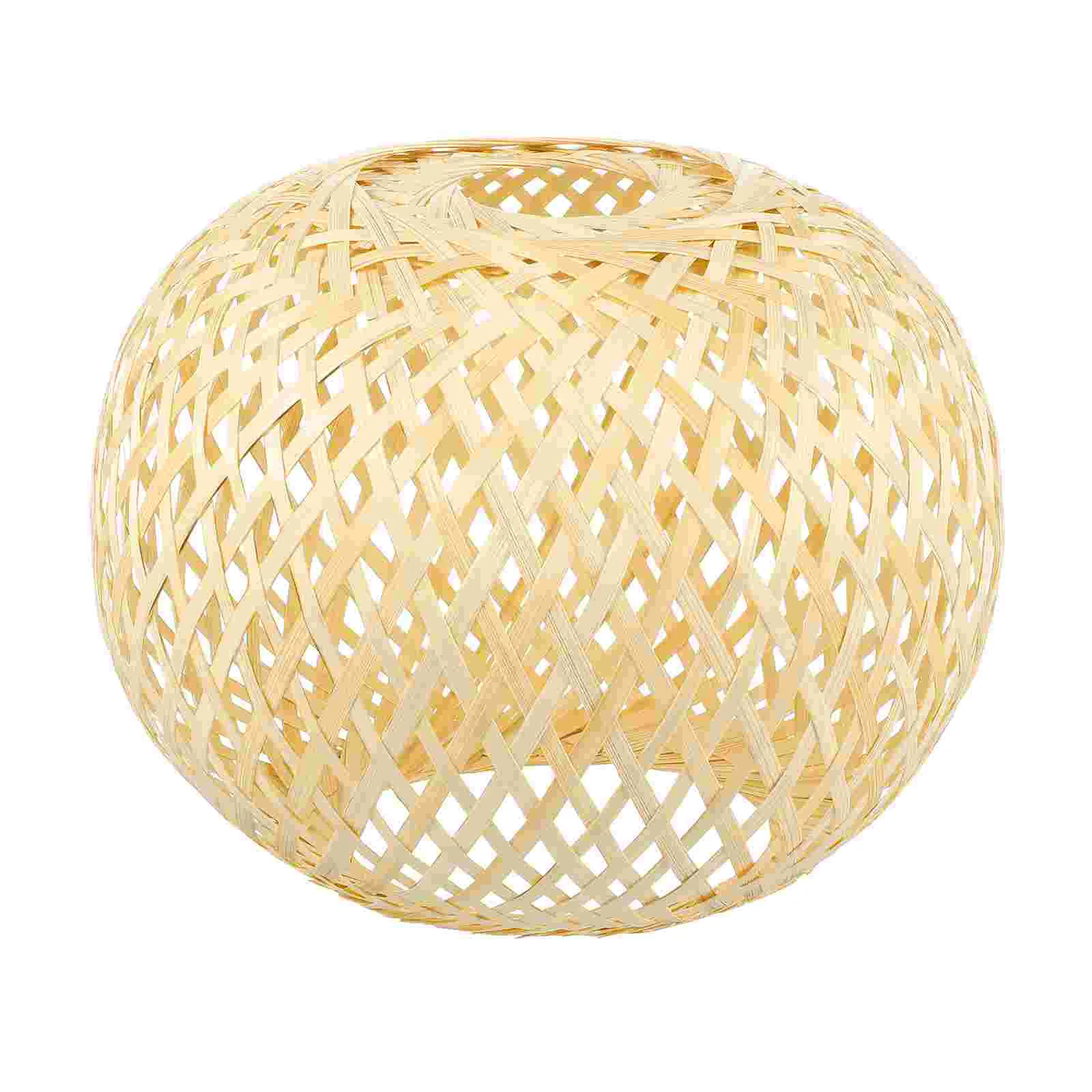 

Lampshade Ceiling Light Cover Woven Fixture Shades Weave Home Restaurant Hanging Chinese Style Bamboo Weaving Rural