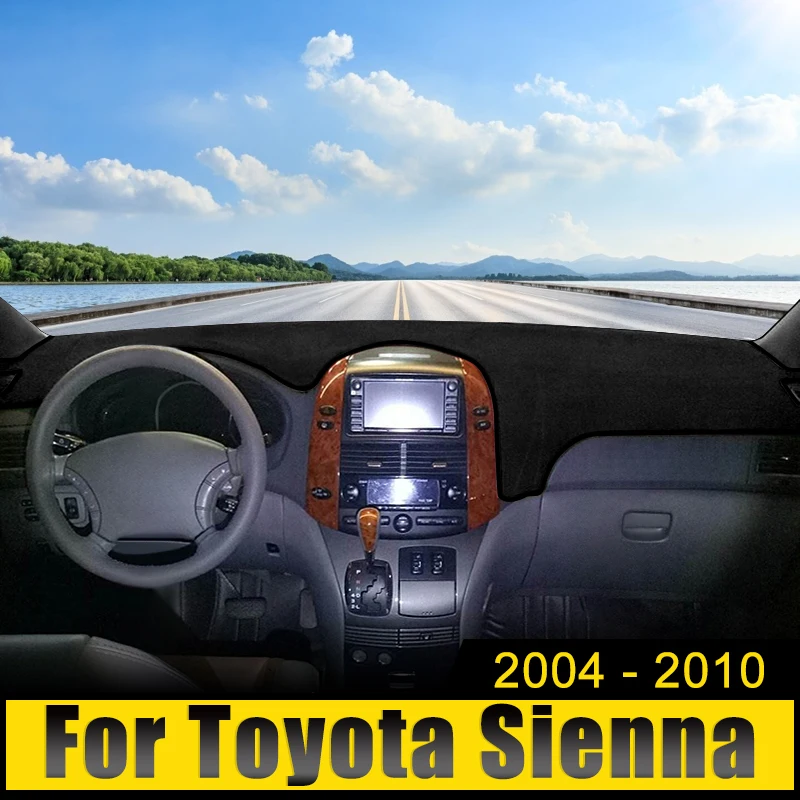 

Car Dashboard Cover Avoid Light Pad Sun Shade Anti-UV Carpets Non-Slip Mats For Toyota Sienna XL20 2004-2006 2007 2008 2009 2010