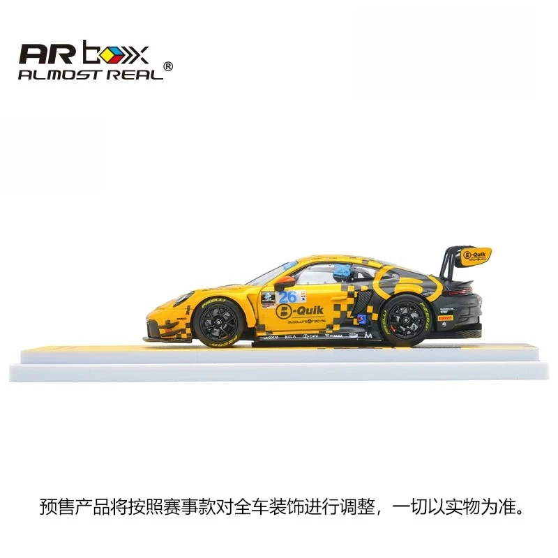 Фото Новая модель автомобиля New Almost Real AR Box 1:64 Porsche 911 GT3 R из сплава, серия Thailand Super Series 2025 # 26 коллекционных моделей автомобилей B-Quik Absolute Racing из литого металла №4