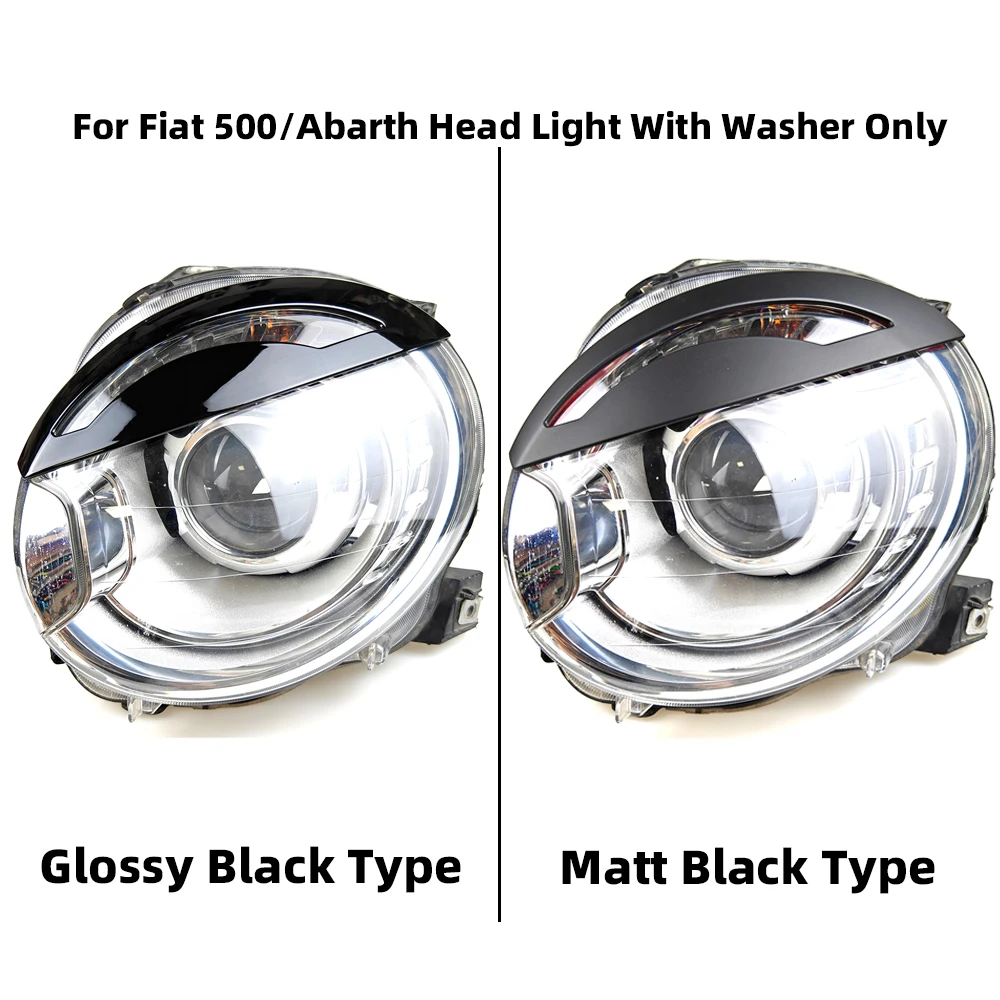 Совершенно новый материал ABS глянцевый черный и матовый чехол Angry Eye для Fiat 500 Abarth