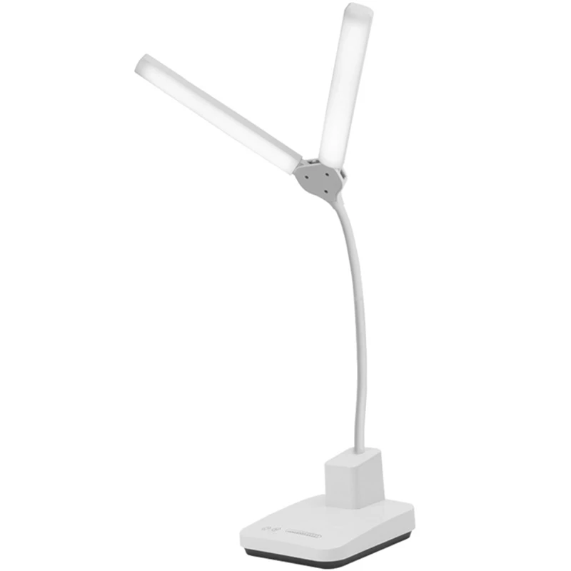 

Double-Headed Led Desk Lamp Dormitory Reading Lamp 2400Mah Adjustable Light Folding Touch Eye Protection Desk Lamp