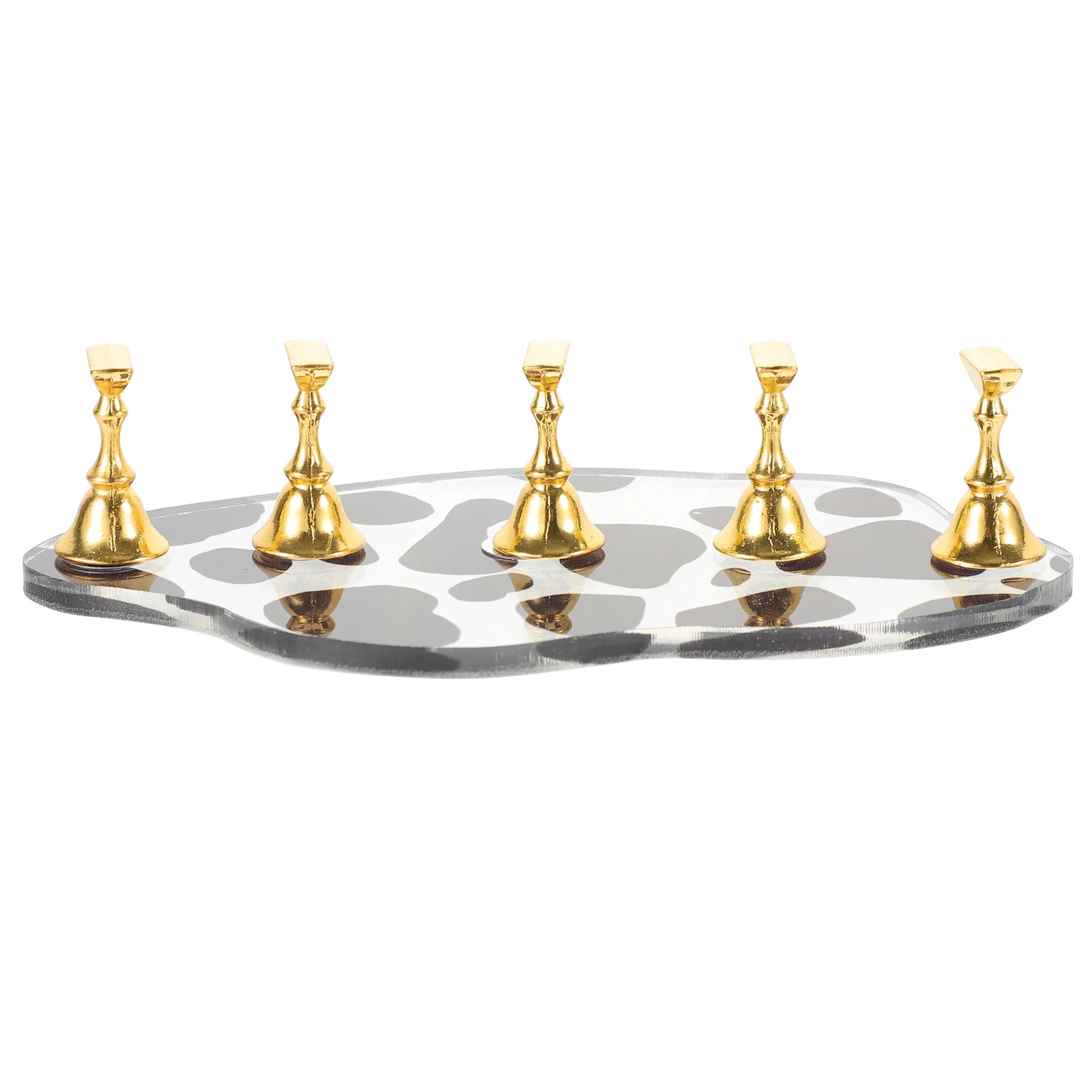 

2 Sets Manicure Practice Nail Tray Press Holder Stand Painting Display Rack Stands Fake Nails