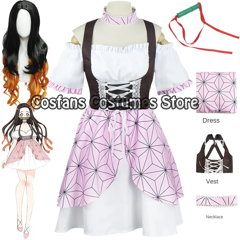 

Костюм для косплея: киметсу но яиба, камадо, незуко, Лолита