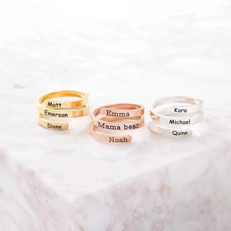 Strollgirl персонализированное кольцо из стерлингового серебра 925 пробы с тремя